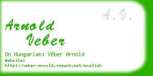 arnold veber business card