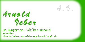 arnold veber business card